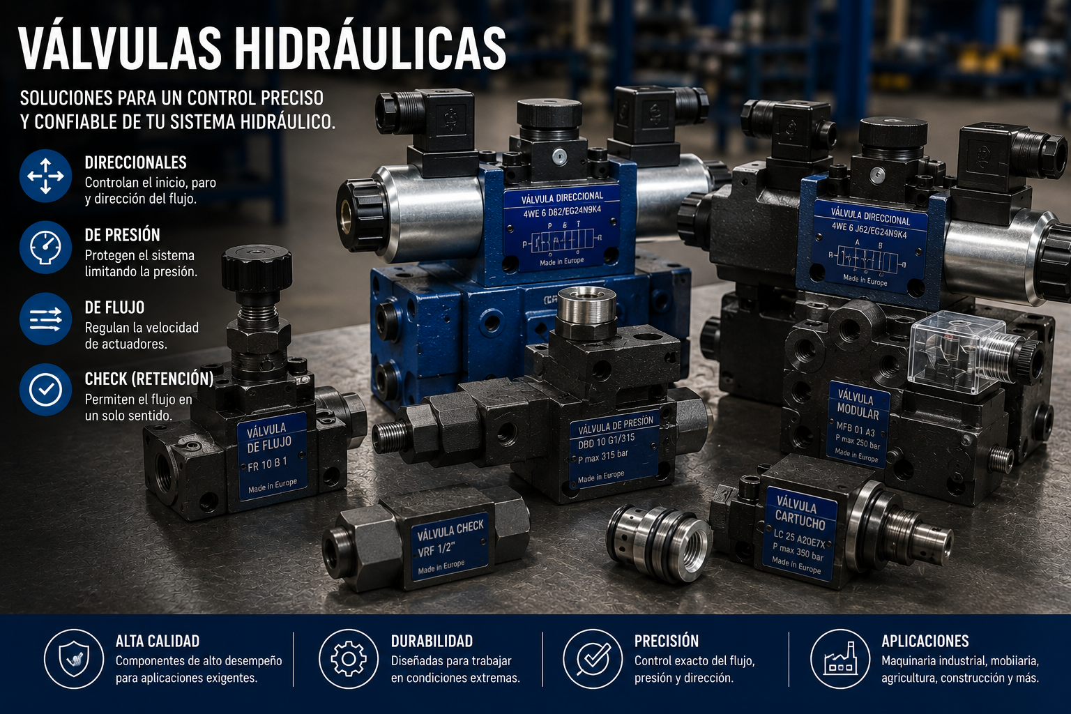 Válvulas Hidráulicas industriales